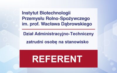 Praca – referent w Dziale Administracyjno-Technicznym