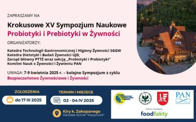 Probiotyki i Prebiotyki w Żywności – Sympozjum 2-4 kwietnia 2025