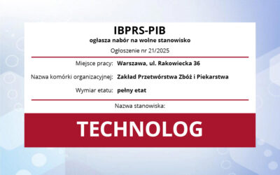 Praca: technolog (pełny etat) 21-2025.