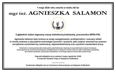 Agnieszka Salamon – pożegnanie